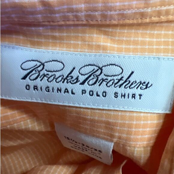 Brooks Brothers Mens Original Polo Shirt Button Down Gingham Plaid Size 15.5 - Picture 3 of 5